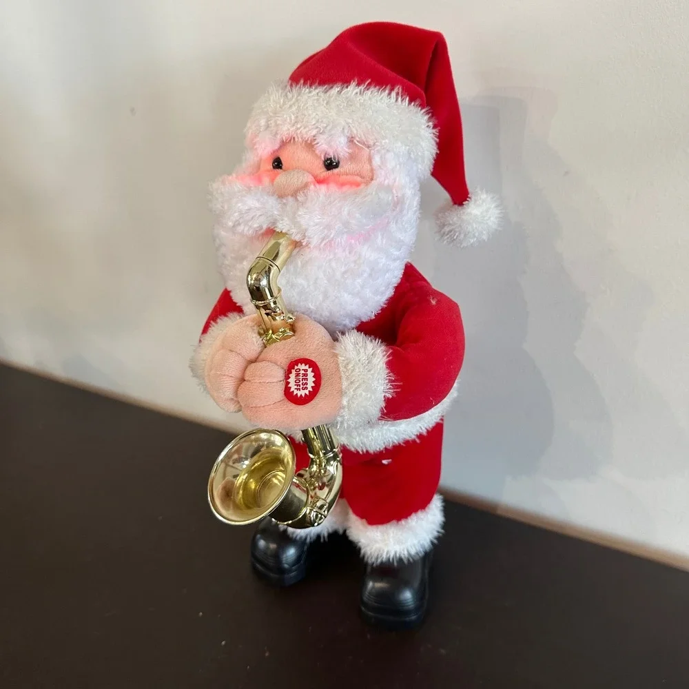 VTG RARE Animated Saxophone Santa Plays Have Yourself a Merry Little Christmas